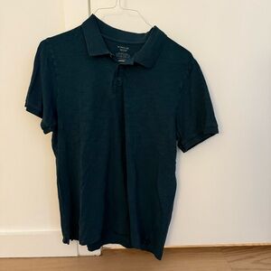 Vince Regular Fit Slub Polo in Deep Jungle Green Size Large Men’s Shirt